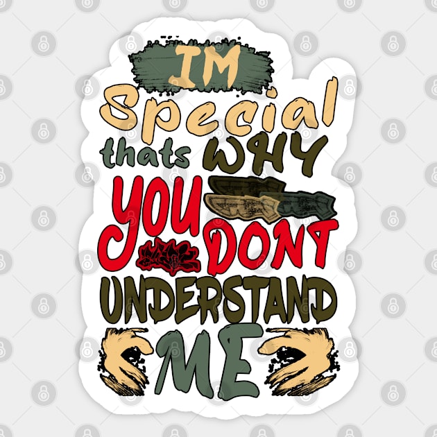 Text Art-Motivational Quote-Im Special Sticker by IMAGINATION ART